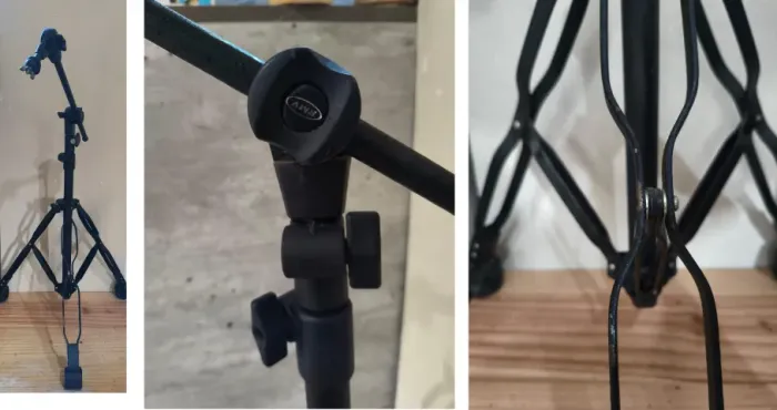 Estante Girafa para Prato de Bateria RMV - Cor Preta