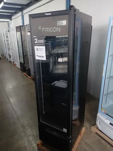 Cervejeira Fricon 284 Litros Porta de Vidro Black