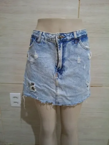 Short saia jeans