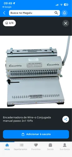 ENCADERNADORA EXCENTRIX 270 FOLHAS