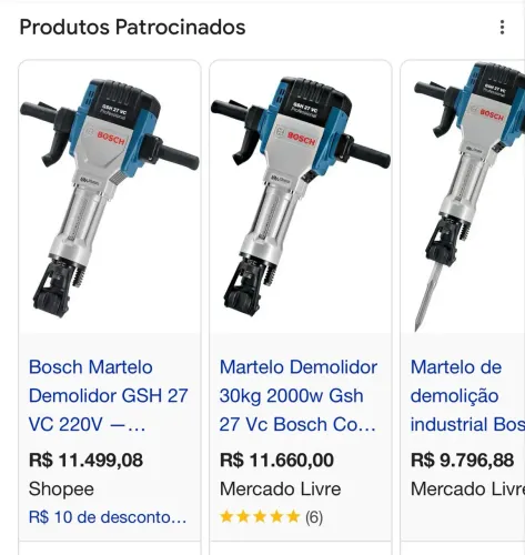 Martelo demolidor 30 kg