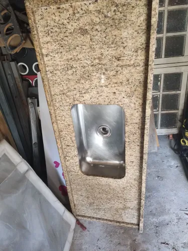 Pia de mármore com Cuba de inox