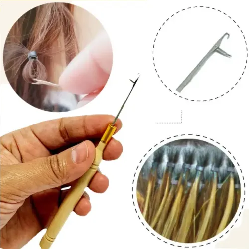 puxador aplicador para micro link extensão de cabelo mega hair-gancho