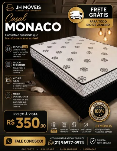 CAMA BOX CASAL CONJUGADA MÔNACO