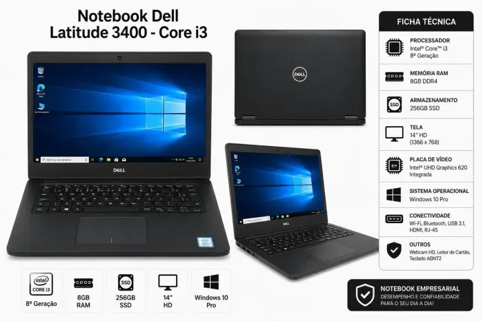Notebook Dell Latitude 3400