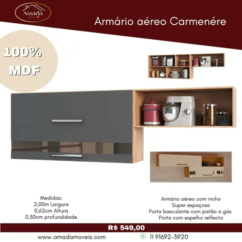 Armário aéreo Carmenére - à pronta entrega