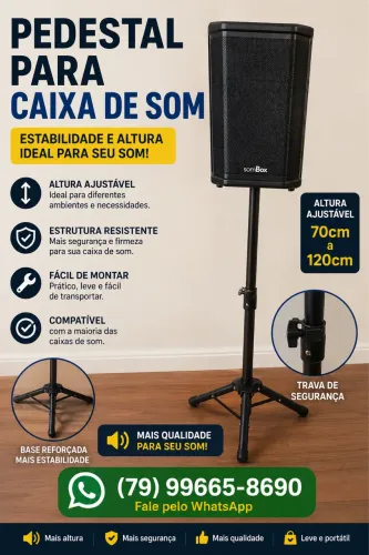 Pedestal Tripé para Caixa de Som
