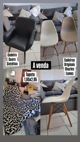 Cadeiras e tapete de luxo 