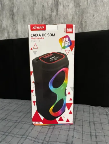 Caixa de Som Bluetooth com LED RGB