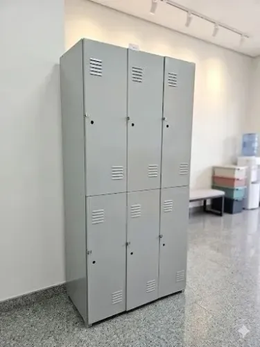 Armário Vestiário Metal 6 Portas