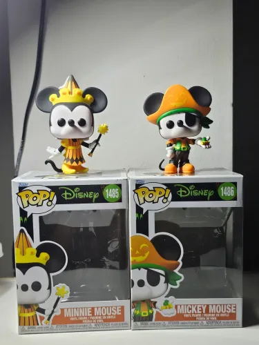 Lote Funko Pop! Disney Halloween Mickey #1486 + Minnie #1485 - Originais