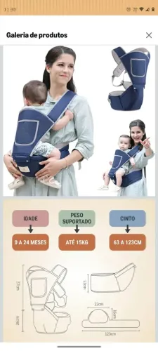 Canguru Ergonomico Bebe 2 em 1