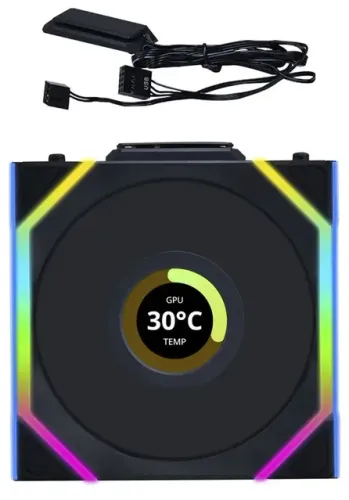 Fan Lian Li SL LCD Wireless Forward (sem caixa, apenas fan + cabo)