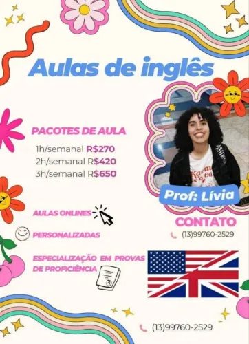 Aulas de idiomas (Inglês, Francês)