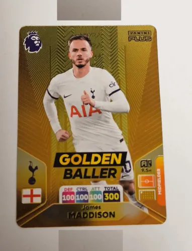 card golden baller james maddison adrenalyn xl panini camisa do tottenham premier league