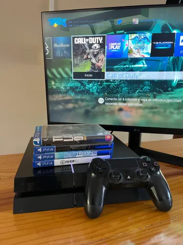 Play 4 fat com jogos ps4 500gb