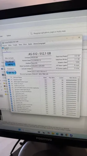 HD SSD 512GB - marca: ACOS - usado 03 horas apenas