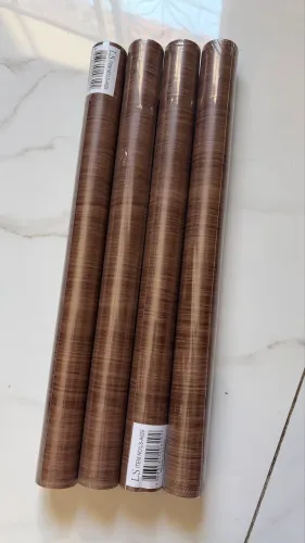 Papel Adesivo de Cor Madeira Escura 5 Metros x 45cm para Decoração e Envelopamento