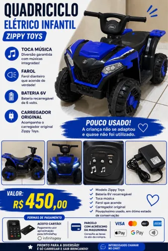 Quadriciclo elétrico infantil