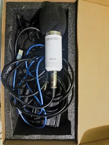 KIT Microfone BM-800 + Phantom Power 