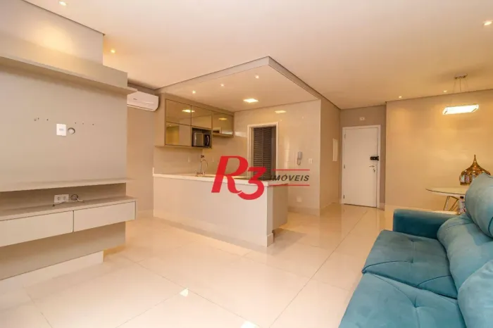 Apartamento com 1 dormitório para alugar, 68 m² por R$ 9.000,00/mês - Aparecida - Santos/S