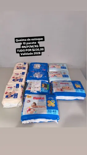 Lote de fralda turma da Monica