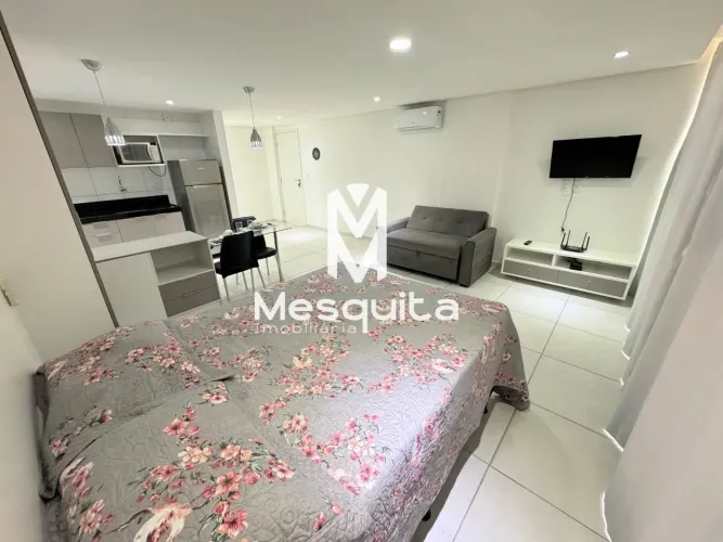 Flat mobiliado com 35m para locacao anual em ponta de campina. Próximo do lovina