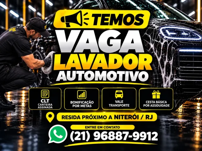 Vaga LAVADOR AUTOMOTIVO