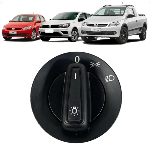 Botão Chave Farol VW Gol Saveiro Voyage Fox G6 G7 G8