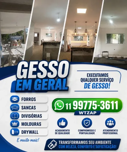 Serviço de Gesso em geral 