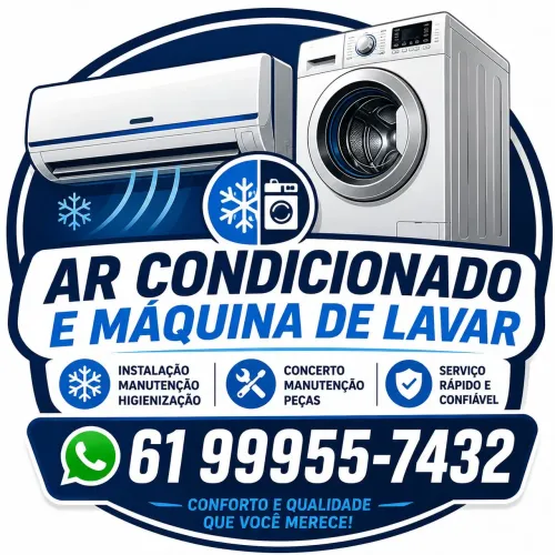 Ar condicionado e máquina de lavar serviço de qualidade 