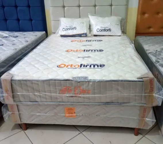 Cama Casal Box Molas Ensacadas Fio Ouro em Oferta. Entrega Grátis