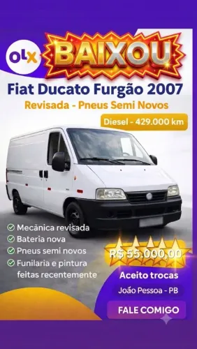Fiat Ducato Cargo 2.8 Curto/longo TB Diesel 2007