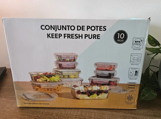 Conjunto de Potes herméticos NOVOS na caixa!