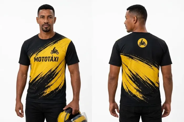 10 Camisas Personalizadas Uniforme Mototáxi / Malha PP
