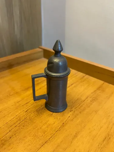 Paliteiro em estanho 10 cm de altura