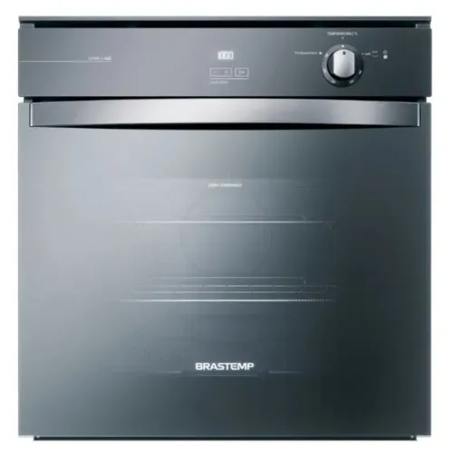 Forno de Embutir a Gás Brastemp 78 Litros Cor Inox Espelhado com Grill e Timer Touch