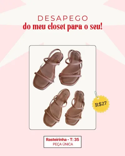 DESAPEGO/BRECHÓ - Rasteirinha