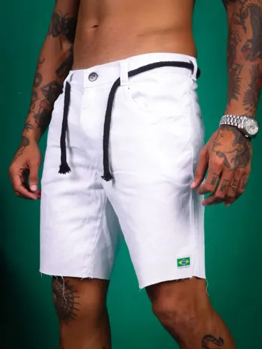 Shorts mauricinho e bermudas jeans com regulador de cordinhas