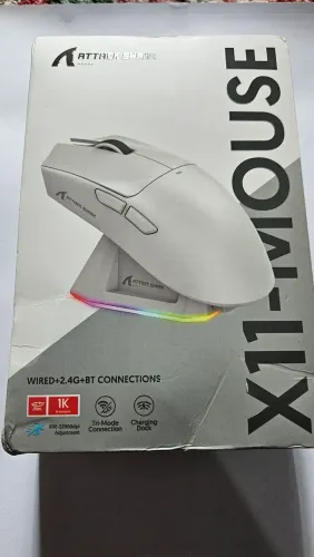 Mouse Attack Shark X11 Black com Base de Carregamento