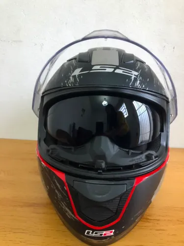 Capacete Ls2 Ff320 Stream Hunter Preto Com Cinza Fosco