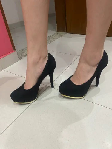 Sapato Vizzano salto Alto preto n37