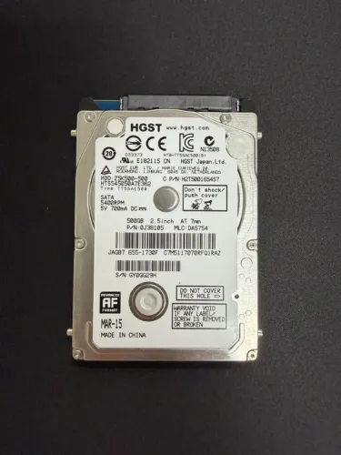 HD HGST 500GB SATA 2,5" para Notebook - HTS545050A7E362