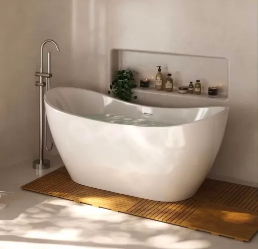 Banheira Freestanding Imersao Rutilo Pingoo - Branca  