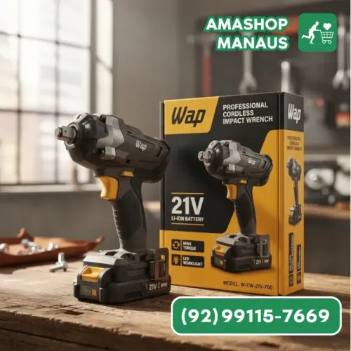 Chave de Impacto Sem Fio WAP 21V K21 CH01 - Robusta e Compacta