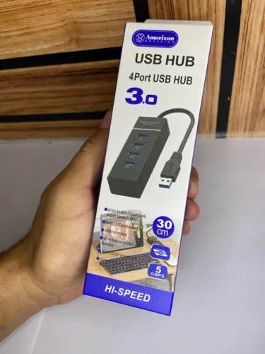 Hub Usb 3.0 Quatro Portas 5 Gbps Multifuncional Portátil 1 - Aoweixun an4