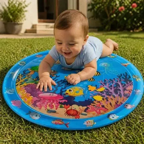 Tapete Sensorial de Água Bebê Fundo do Mar | Inflável