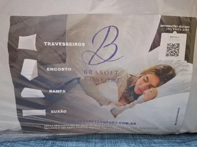 Almofada Ortopédica Brasoft Confort - Encosto/Rampa Anti Refluxo