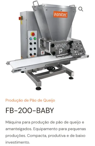 Máquina formadora de pão de queijo. 