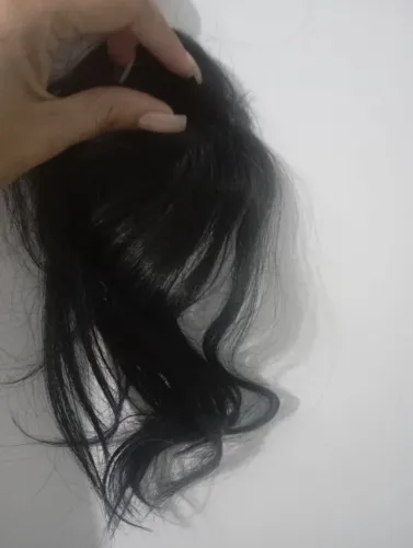 franja de cabelo humano 